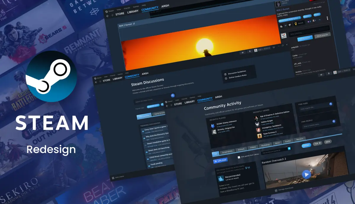 Steam community section redisign